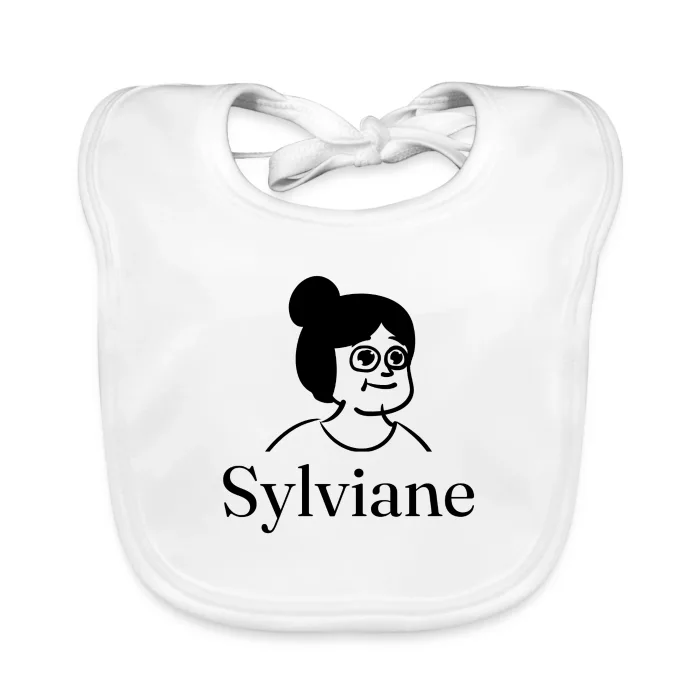 Bavoir bébé personnalisé au prénom Sylviane