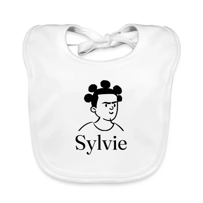Bavoir bébé personnalisé au prénom Sylvie
