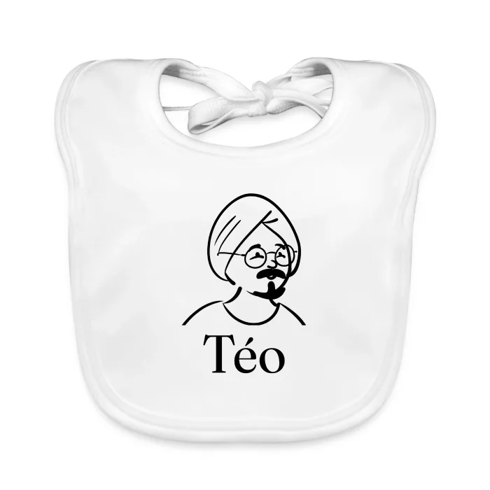 Bavoir bébé personnalisé au prénom Téo