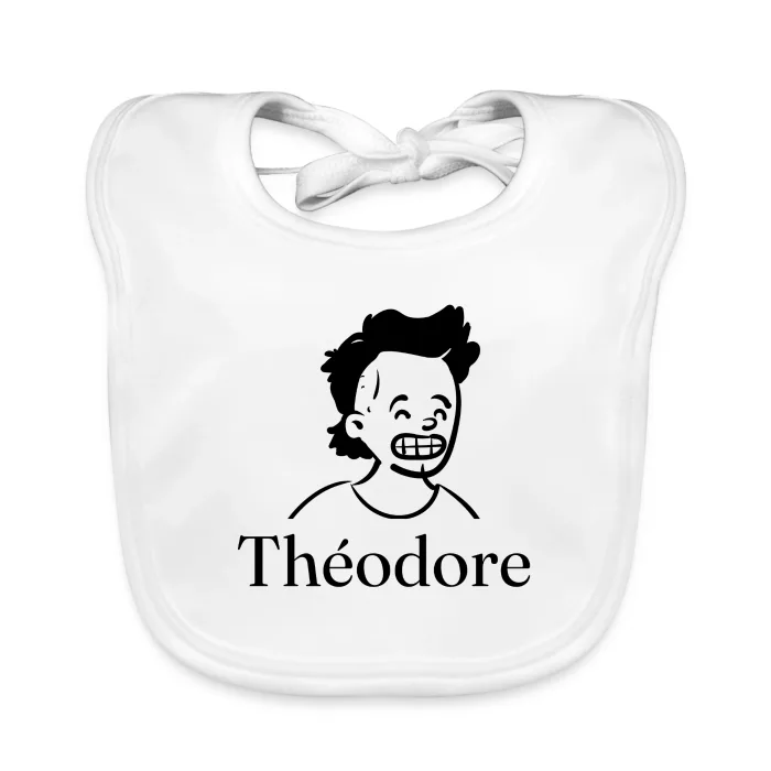 Bavoir bébé personnalisé au prénom Théodore