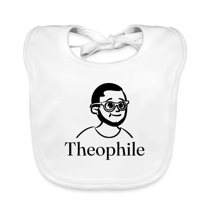 Bavoir bébé personnalisé au prénom Theophile