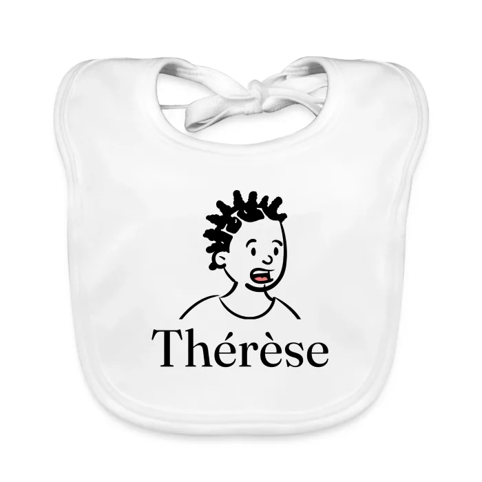 Bavoir bébé personnalisé au prénom Thérèse