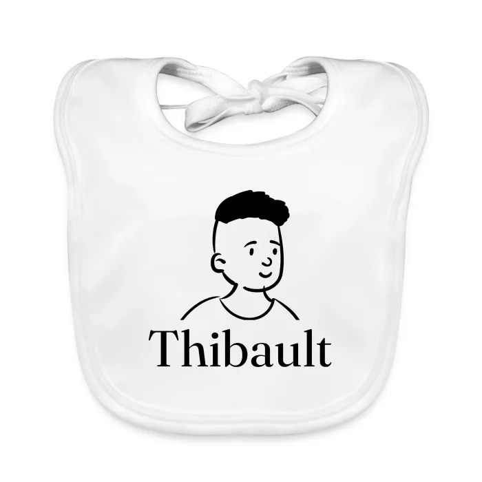 Bavoir bébé personnalisé au prénom Thibault