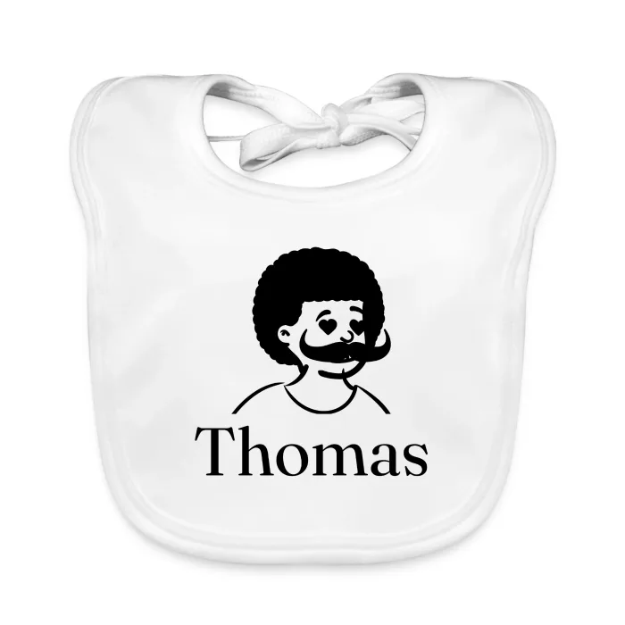 Bavoir bébé personnalisé au prénom Thomas