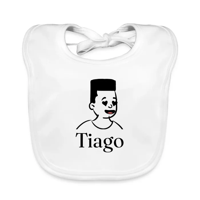 Bavoir bébé personnalisé au prénom Tiago
