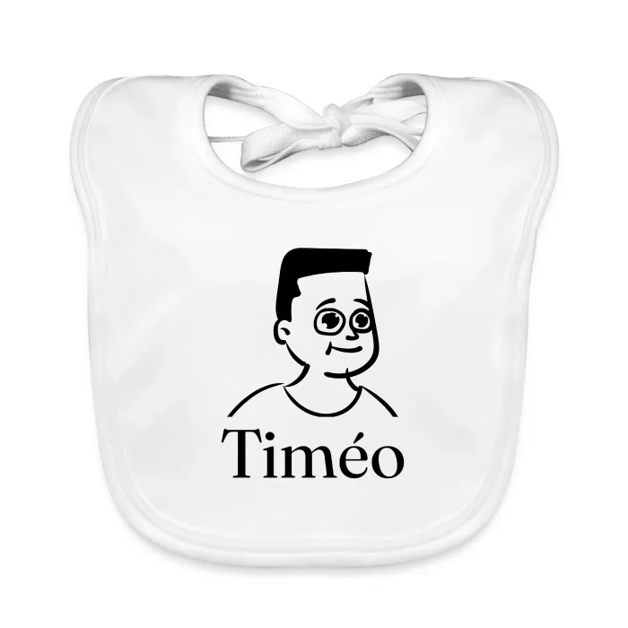 Bavoir bébé personnalisé au prénom Timéo