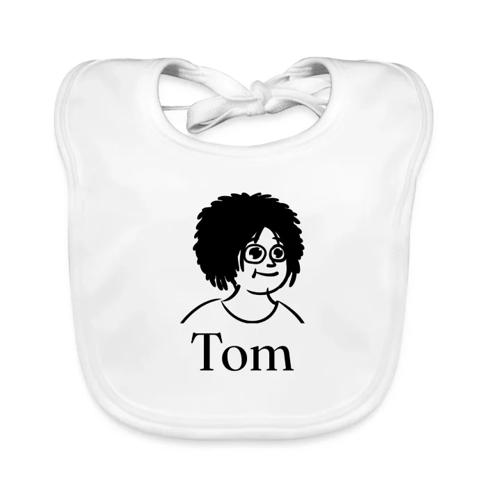 Bavoir bébé personnalisé au prénom Tom