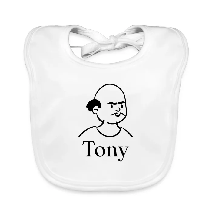 Bavoir bébé personnalisé au prénom Tony