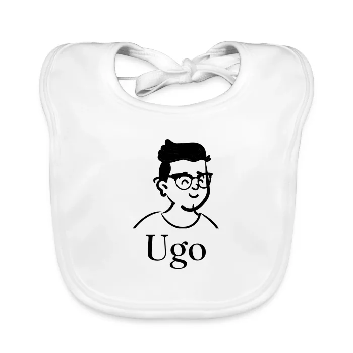 Bavoir bébé personnalisé au prénom Ugo