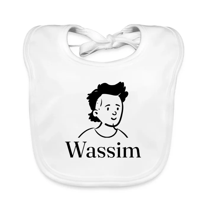 Bavoir bébé personnalisé au prénom Wassim