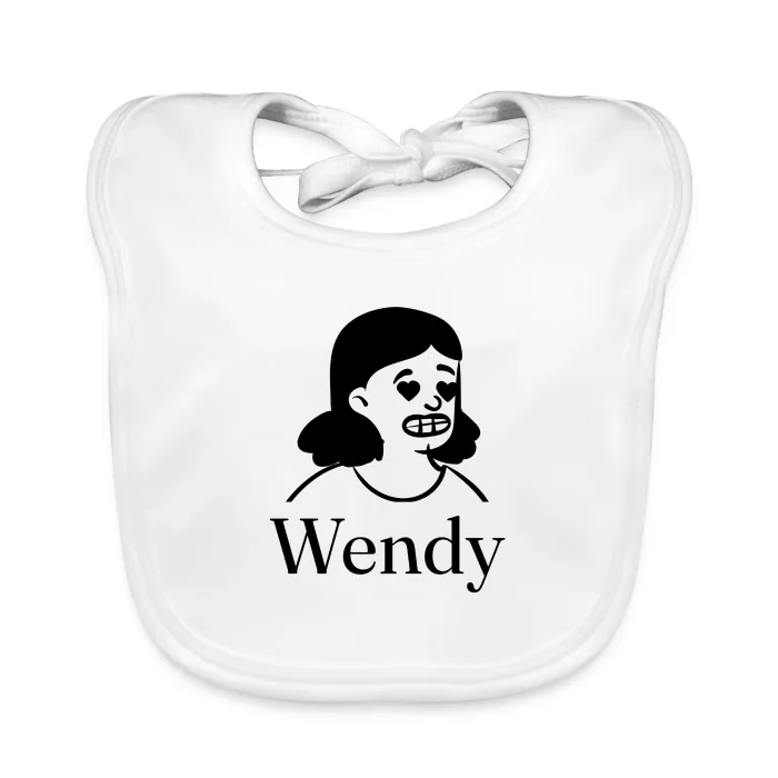 Bavoir bébé personnalisé au prénom Wendy