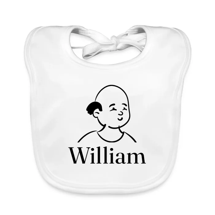 Bavoir bébé personnalisé au prénom William