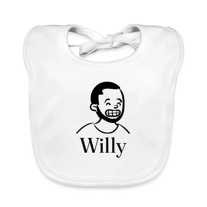 Bavoir bébé personnalisé au prénom Willy