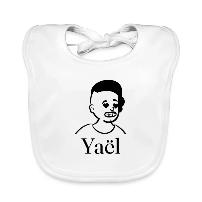 Bavoir bébé personnalisé au prénom Yaël