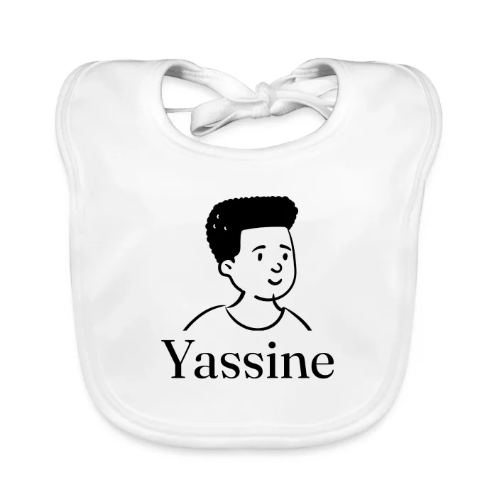 Bavoir bébé personnalisé au prénom Yassine