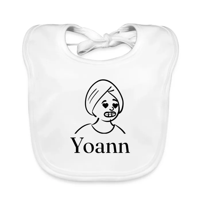 Bavoir bébé personnalisé au prénom Yoann