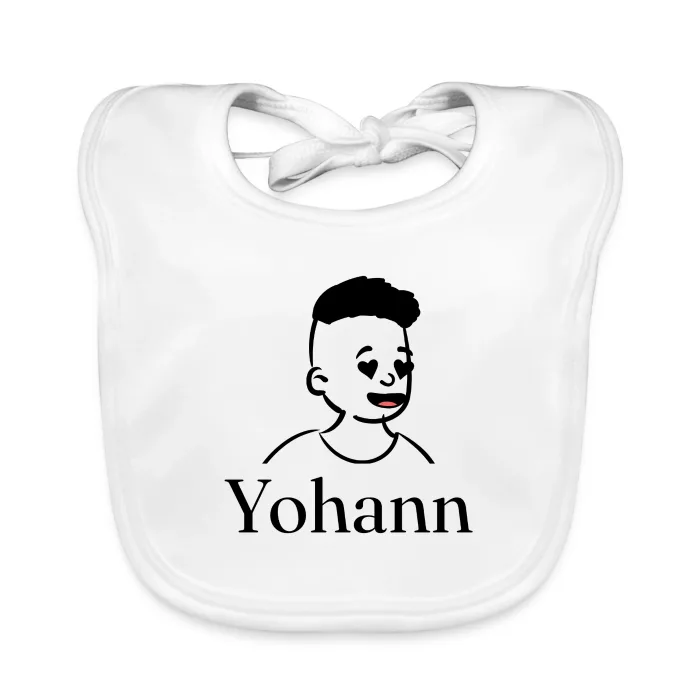 Bavoir bébé personnalisé au prénom Yohann