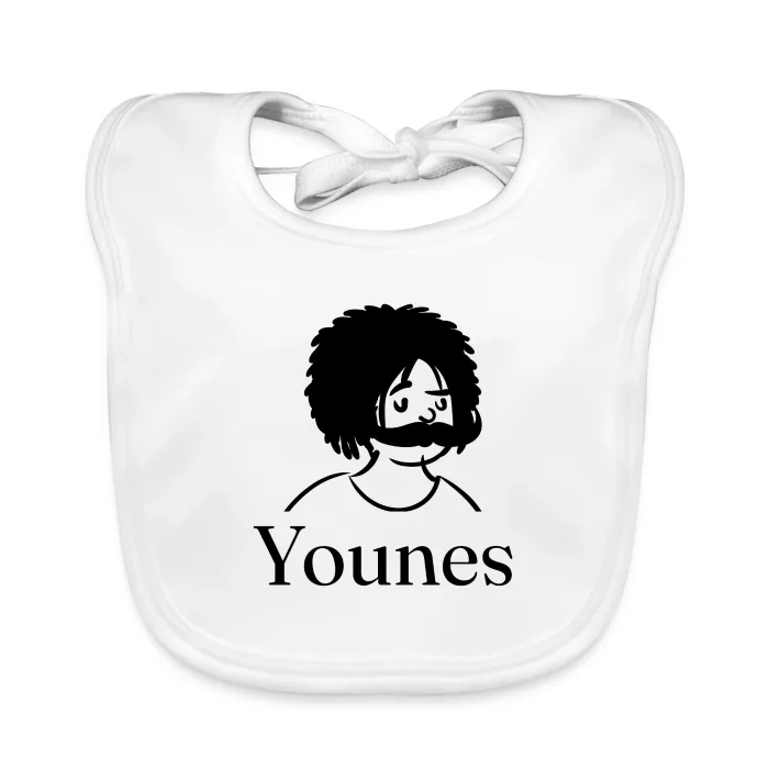 Bavoir bébé personnalisé au prénom Younes