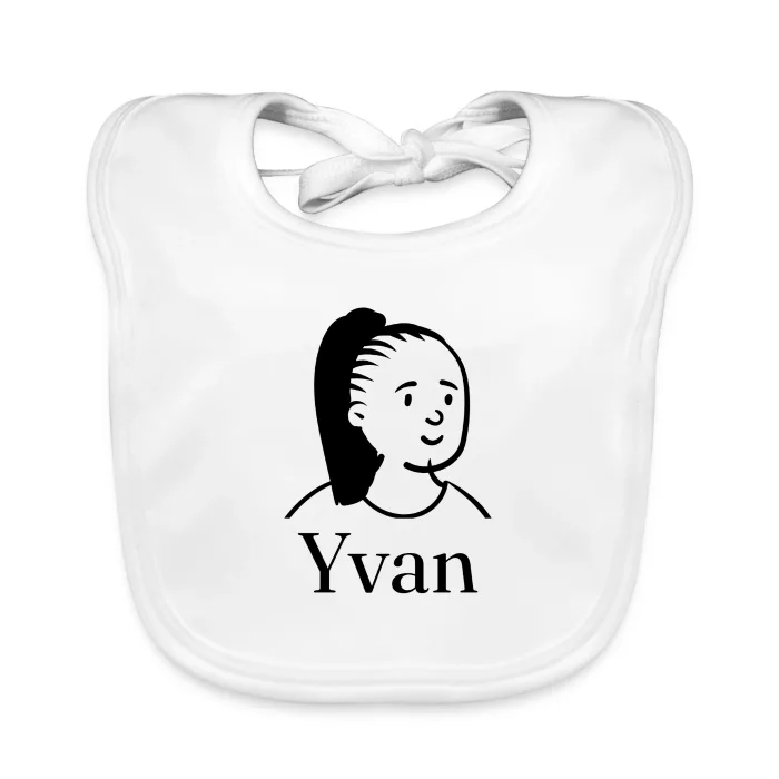 Bavoir bébé personnalisé au prénom Yvan