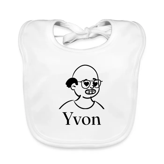 Bavoir bébé personnalisé au prénom Yvon
