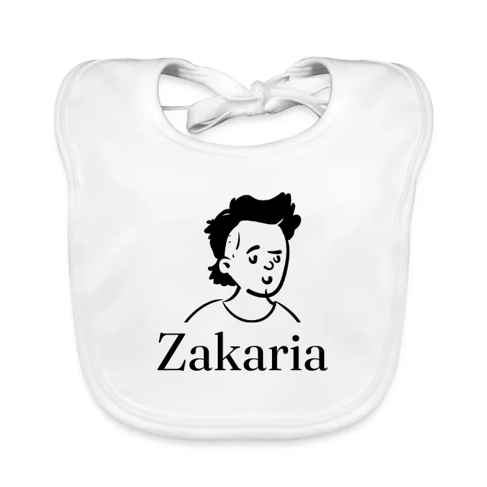 Bavoir bébé personnalisé au prénom Zakaria