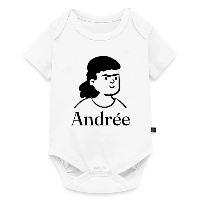 Body bébé personnalisé au prénom Andrée