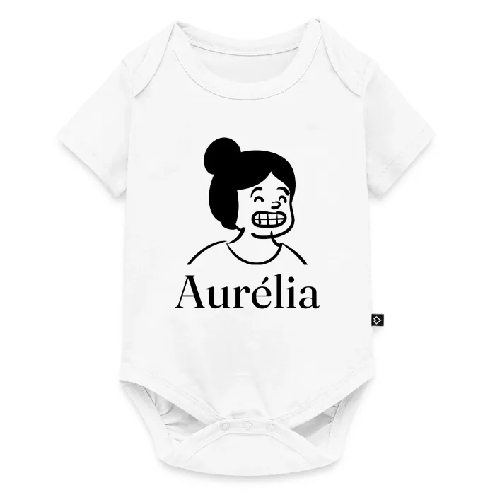 Body bébé personnalisé au prénom Aurélia