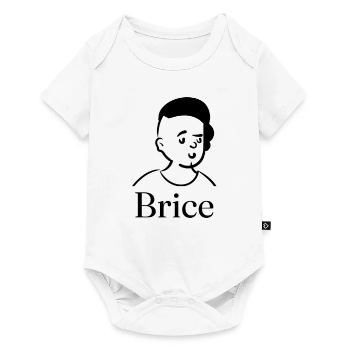 Body bébé personnalisé au prénom Brice