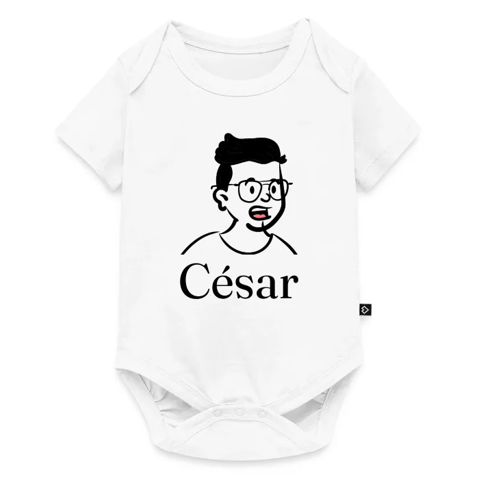 Body bébé personnalisé au prénom César