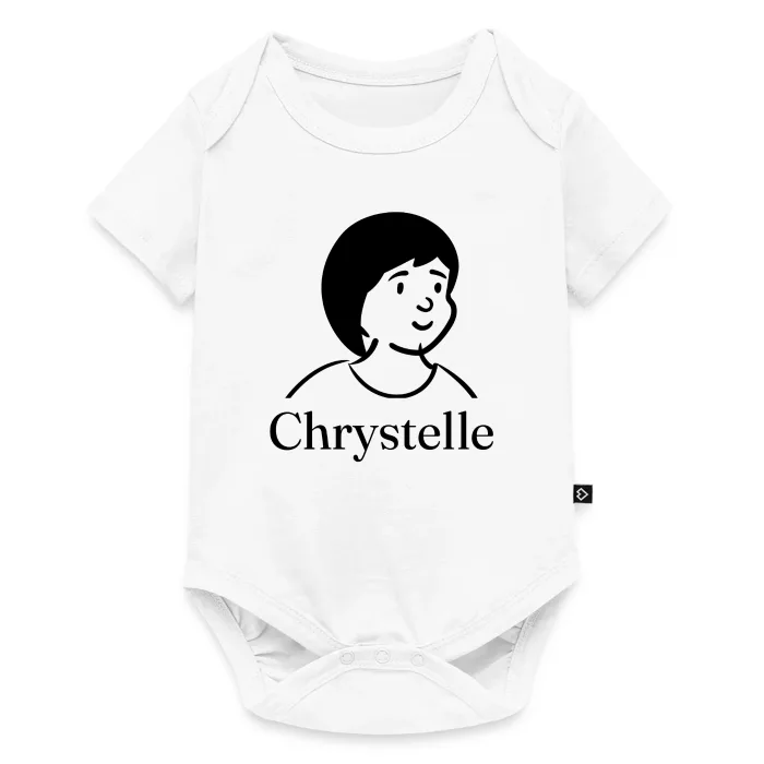 Body bébé personnalisé au prénom Chrystelle