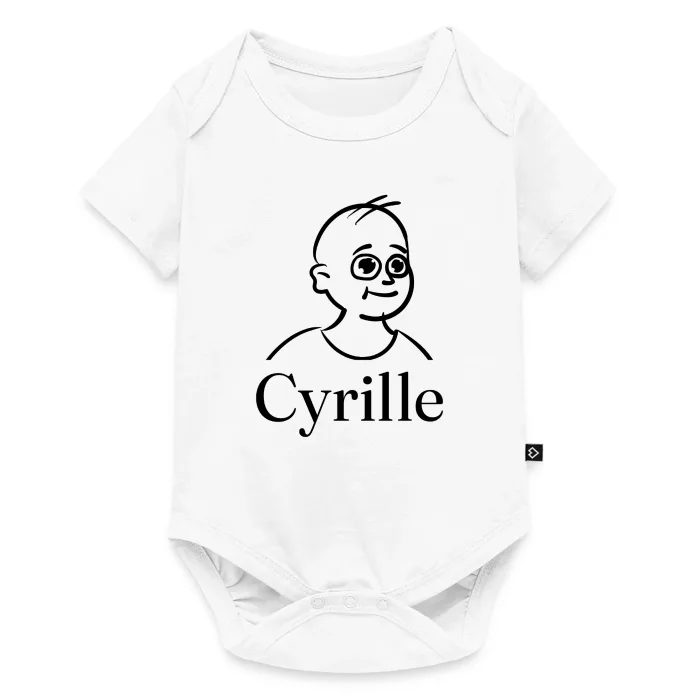 Body bébé personnalisé au prénom Cyrille