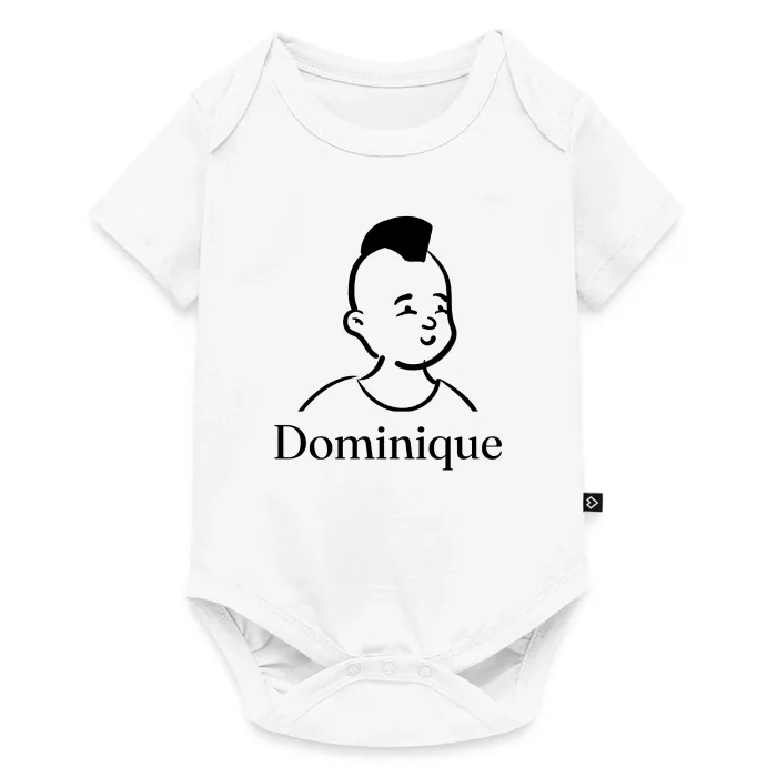 Body bébé personnalisé au prénom Dominique