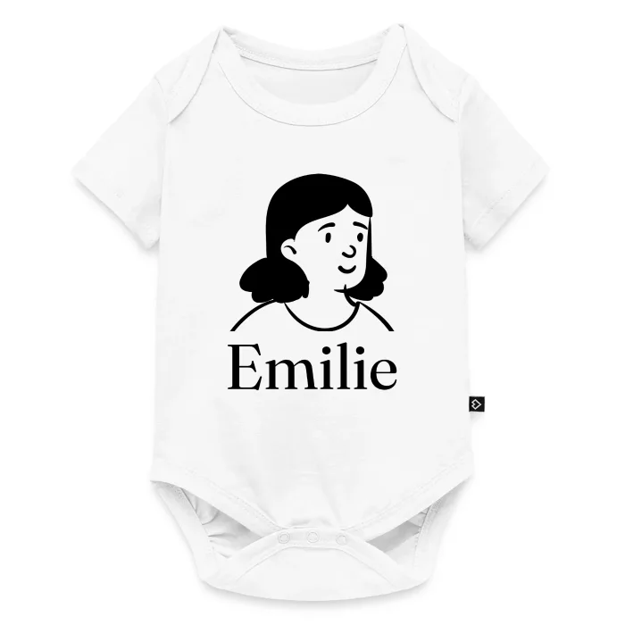 Body bébé personnalisé au prénom Emilie