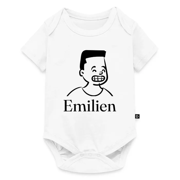 Body bébé personnalisé au prénom Emilien