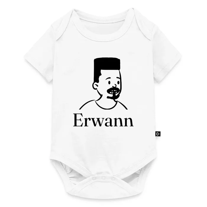 Body bébé personnalisé au prénom Erwann