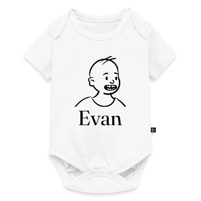Body bébé personnalisé au prénom Evan