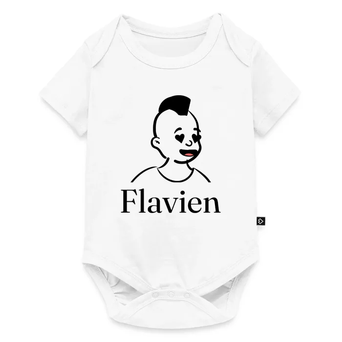 Body bébé personnalisé au prénom Flavien