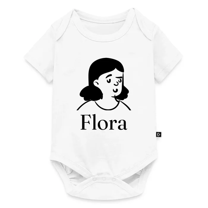 Body bébé personnalisé au prénom Flora