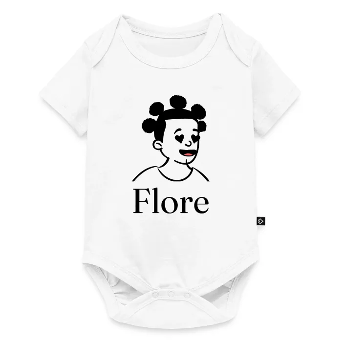 Body bébé personnalisé au prénom Flore