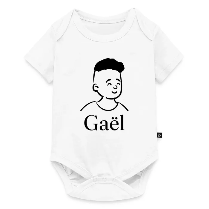 Body bébé personnalisé au prénom Gaël