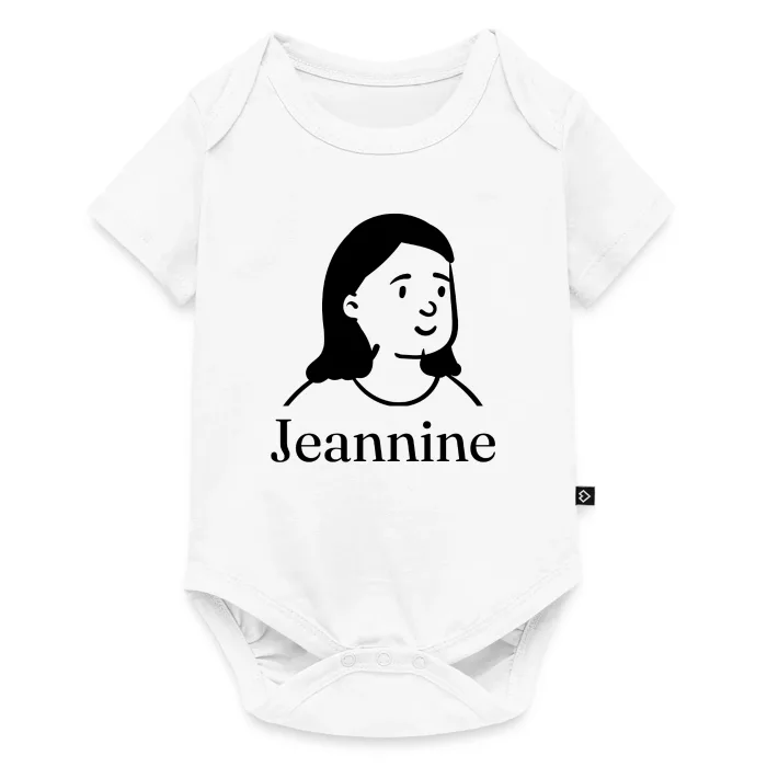 Body bébé personnalisé au prénom Jeannine