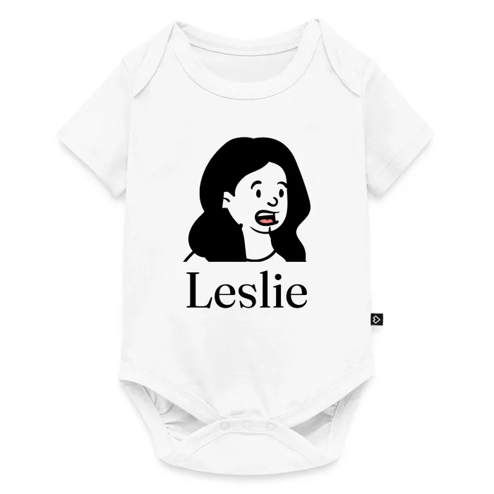 Body bébé personnalisé au prénom Leslie