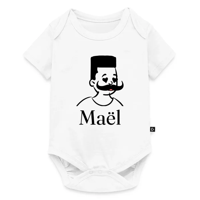 Body bébé personnalisé au prénom Maël