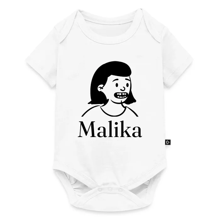 Body bébé personnalisé au prénom Malika