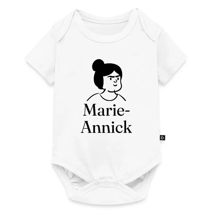 Body bébé personnalisé au prénom Marie-Annick