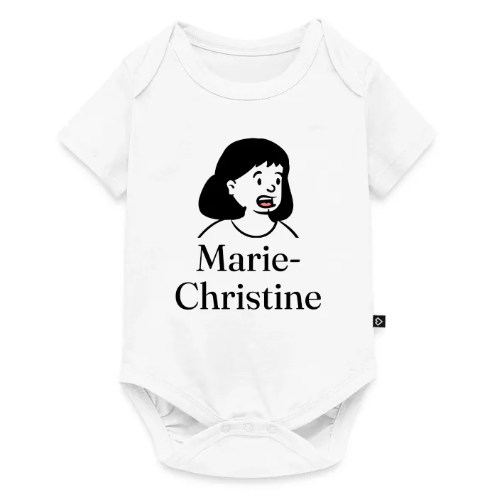 Body bébé personnalisé au prénom Marie-Christine