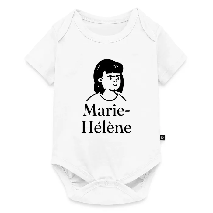 Body bébé personnalisé au prénom Marie-Hélène