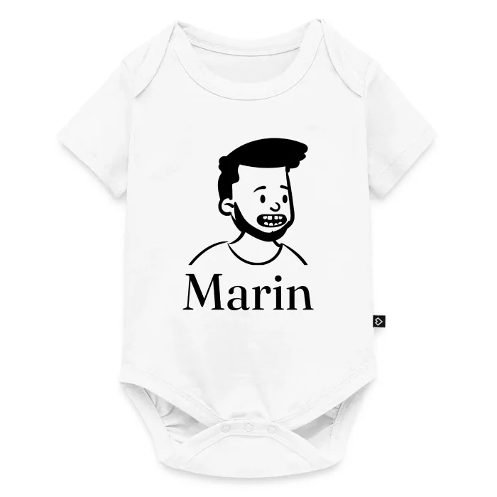 Body bébé personnalisé au prénom Marin