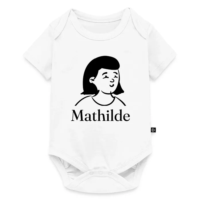 Body bébé personnalisé au prénom Mathilde
