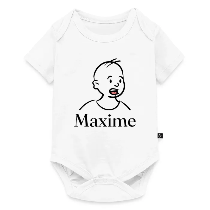Body bébé personnalisé au prénom Maxime